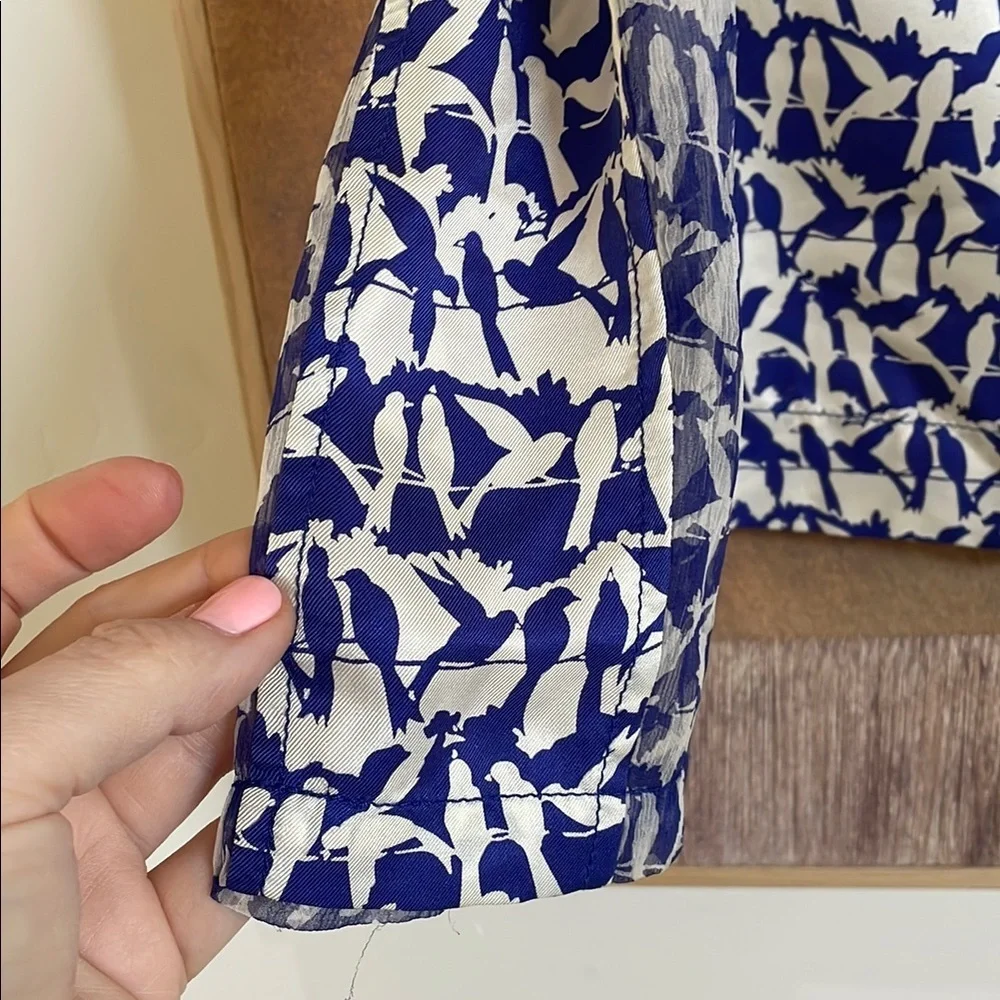 Tory Burch Birds on a Wire Women's Top Silk 4